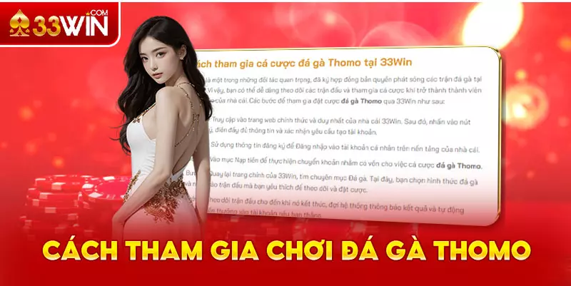 Cách chơi đá gà Thomo tại nhà cái 33Win?