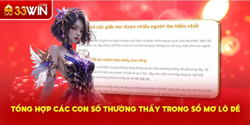 Các con số thường xuất hiện trong sổ mơ lô đề